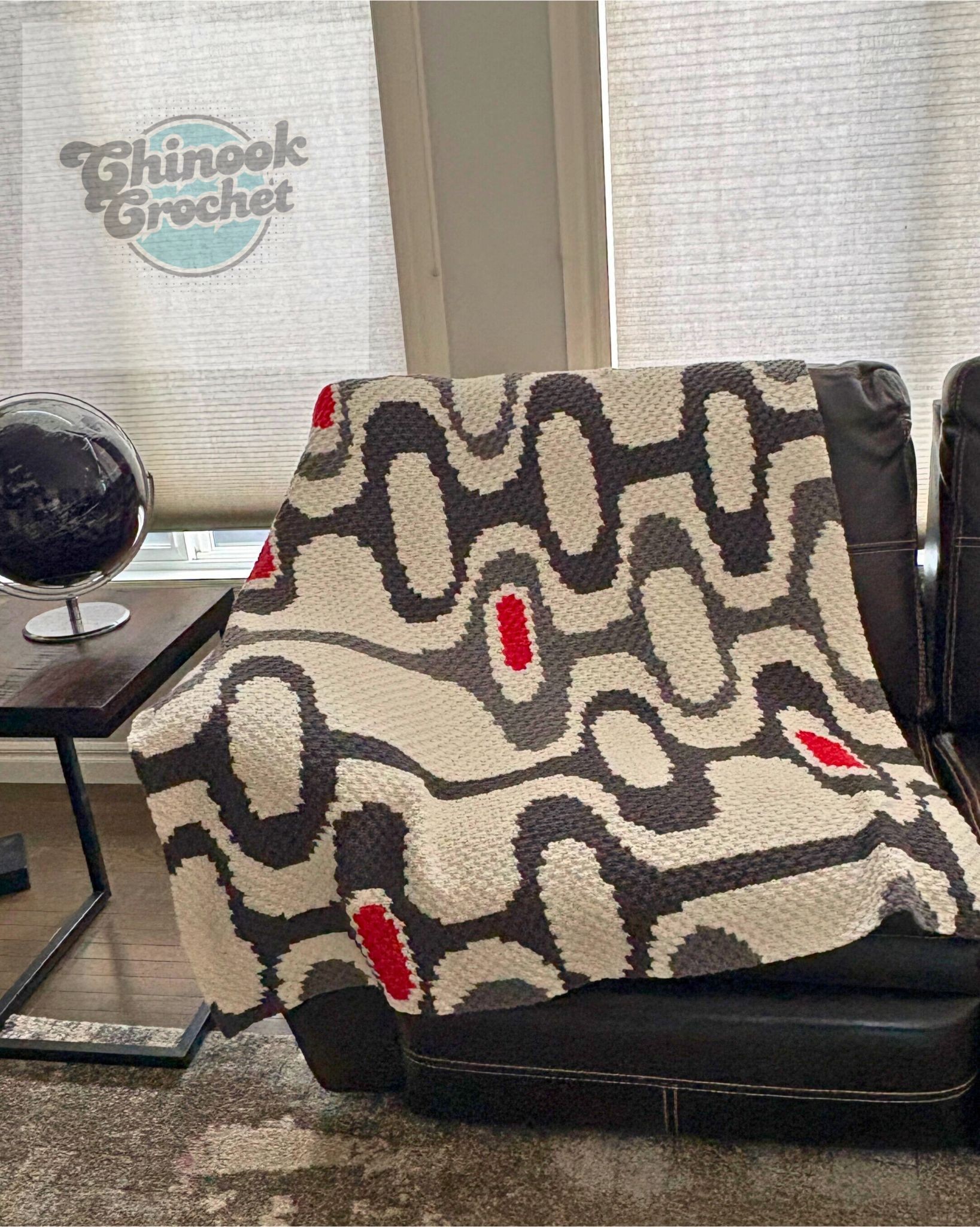 Live in a Lava Lamp C2C Crochet Blanket